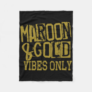 Maroon Gold Vibes Only Game Day Tee Hoch Mittel Sc Fleecedecke
