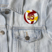 Maroon Gold Volleyball Team Farben Button (Beispiel)