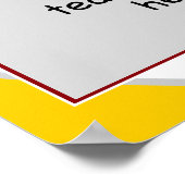 Maroon Gold Volleyball Team Farben Gedenk Poster (Ecke)