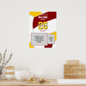 Maroon Gold Volleyball Team Farben Gedenk Poster (Küche)