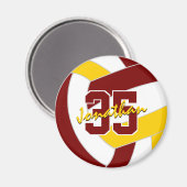 Maroon Gold Volleyball Team Farben Geschenke Magnet (Vorderseite/Rückseite)