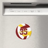 Maroon Gold Volleyball Team Farben Geschenke Magnet (In Situ (Geschirrspüler))