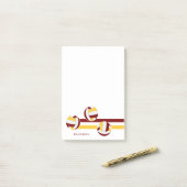 Maroon Gold Volleyballs Strippername Post-it Klebezettel (Auf Schreibtisch)