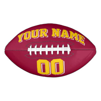 MAROON GOLDEN YELLOW UND WEISS Custom Football