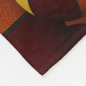 Maroon Goldschule Farben Jungs Basketball Fleecedecke (Ecke)