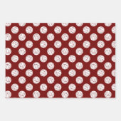 Maroon Goldsport koordiniert Farben Volleyball Geschenkpapier Set (Vorderseite 2)