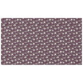 Maroon Gothic Skulls und Rose Halloween Tischdecke (Vorderseite (Horizontal))