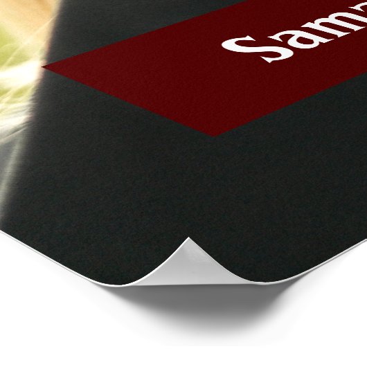 Maroon Graduate Script Modernes Foto Poster (Ecke)