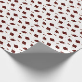 Maroon Graduation Cap Toss Geschenkpapier (Ecke)