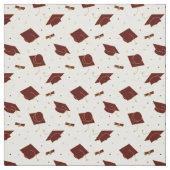 Maroon Graduation Cap Toss Stoff (Muster)