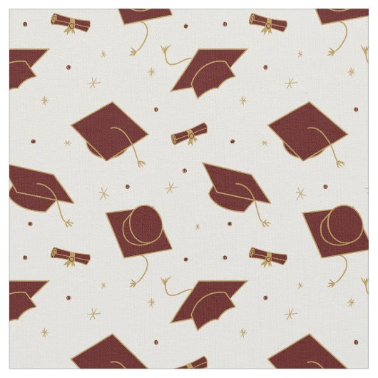 Maroon Graduation Cap Toss Stoff (Nahaufnahme)
