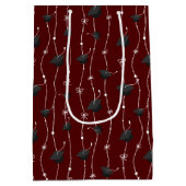 Maroon Graduation Caps und Ribbon Mittlere Geschenktüte (Rückseite)