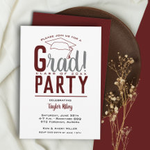 Maroon Graduation Party