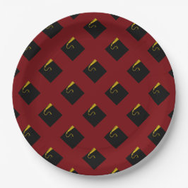 Maroon Graduation Party Paper Plates Pappteller