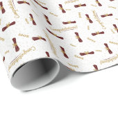 Maroon Gratulationen Diploma Class Year Grad Geschenkpapier (Rolleneckpunkt)