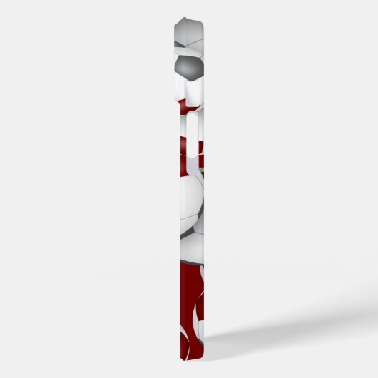 Maroon Graue Fußballmannschaft färbt Sportmuster Case-Mate iPhone Hülle (Rückseite / Links)