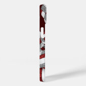 Maroon graue Girls Volleyballs Mustergeschenke Case-Mate iPhone Hülle (Rückseite / Rechts)