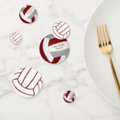 Maroon Graue Mannschaft färbt Volleyball Geburtsta Konfetti (Gruppe)