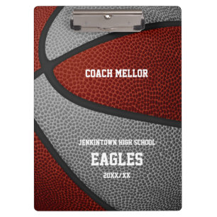 Maroon graue Mannschaftsfarben Basketball Trainer Klemmbrett
