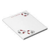 Maroon graue Mannschaftsfarben Fußball-Trainername Notizblock (angewinkelt)