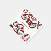 Maroon graue Volleyballs Jungs Geburtstagsparty Serviette (Ecke)