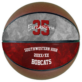 Maroon Grauen Team färbt Mädchen Gedenken Basketball