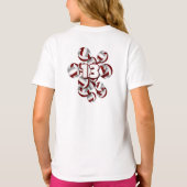Maroon graues Team färbt Volleyballs Athleten Name T-Shirt (Rückseite)