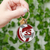 Maroon Grauspieler Name Volleyball Schlüsselanhänger (Hand)