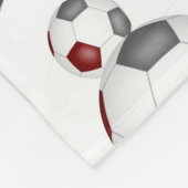 Maroon-Grauteam färbt Jungs-Girl-Fußball-Sport Fleecedecke (Ecke)