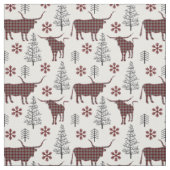 Maroon & Gray Buffalo Kariertes Muster Stoff (Muster)