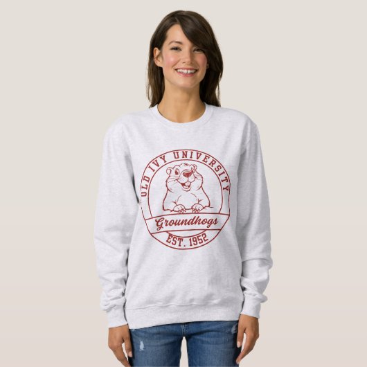 Maroon Groundhogs Light Sweatshirt - Women's (Vorne ganz)