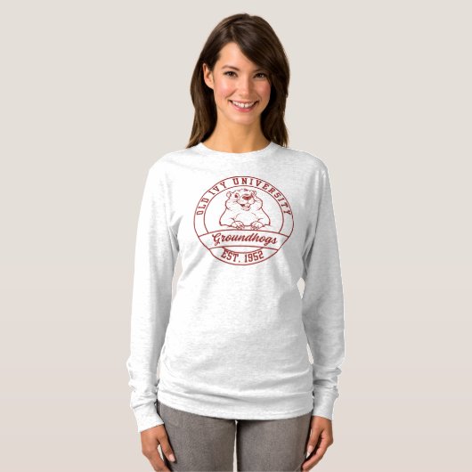 Maroon Groundhogs Long Sleeve T-shirt - Women's (Vorne ganz)