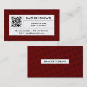 Maroon-halfton-QR-Code Visitenkarte (Vorne/Hinten)