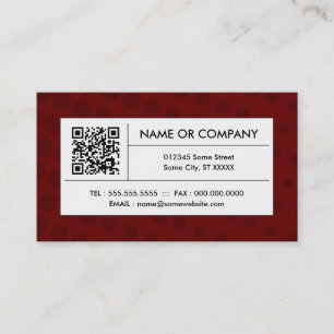 Maroon-halfton-QR-Code Visitenkarte