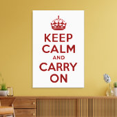 Maroon halten Sie Ruhe und tragen Sie sich auf gep Leinwanddruck (Insitu (Wohnzimmer))