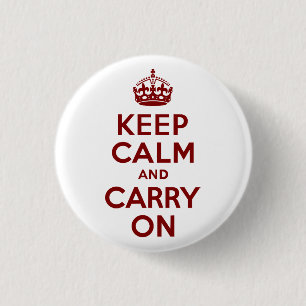Maroon halten Sie ruhig und fahren fort Button