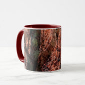 Maroon Handled Layered Trees Tasse (Vorderseite Links)