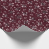 Maroon-Hartpapier Geschenkpapier (Ecke)