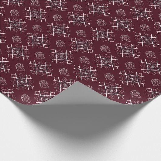 Maroon-Hartpapier Geschenkpapier (Ecke)