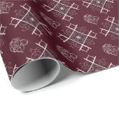 Maroon-Hartpapier Geschenkpapier (Rolleneckpunkt)