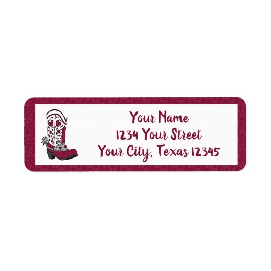 Maroon Heart Gemustert Boot (Vorne)