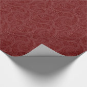 Maroon Henna Swirl Pattern Geschenkpapier (Ecke)