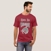 Maroon Here Be Dragons Dickson Middle School Logo T-Shirt (Vorne ganz)