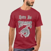Maroon Here Be Dragons Dickson Middle School Logo T-Shirt (Vorderseite)