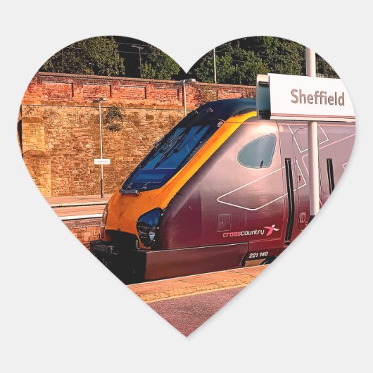 Maroon Herz-Aufkleber (Vorderseite)