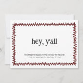 Maroon Hey Y'all - Umzug nach Texas Ankündigung (Vorderseite)