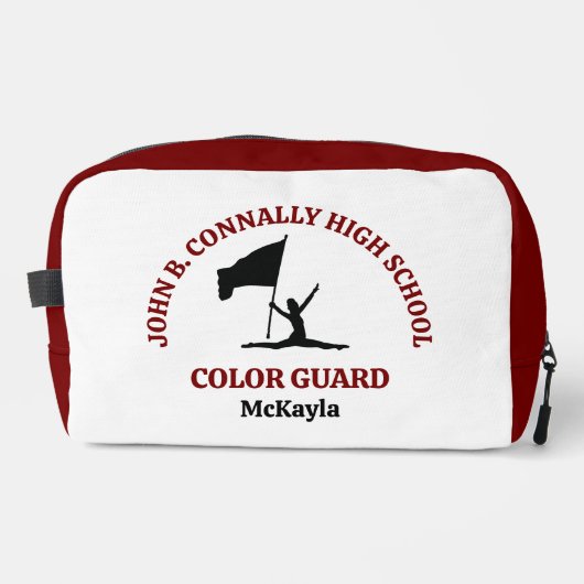 Maroon High School Color Guard Personalisiert Waschbeutel (Vorderseite)