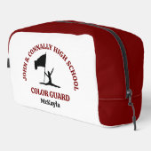 Maroon High School Color Guard Personalisiert Waschbeutel (Rechte Ecke)