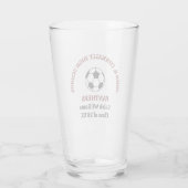 Maroon High School Fußballmannschaft Personalized Glas (Rückseite)