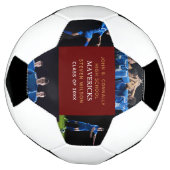 Maroon High School Senior Foto Cool Personalisiert Fußball (Gedreht)